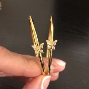 Uncommon James Butterfly Hoop Earrings Medium size